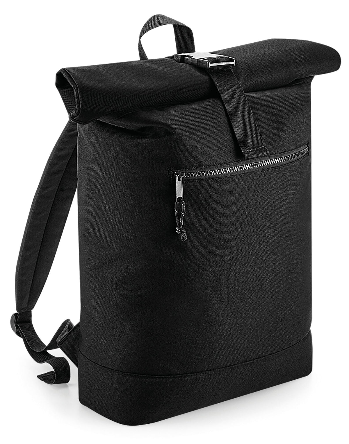 Bagbase BG286 Recycled Roll-Top Backpack - Black