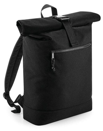 Bagbase BG286 Recycled Roll-Top Backpack - Black