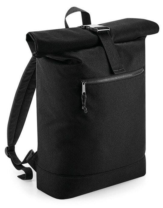 Bagbase BG286 Recycled Roll-Top Backpack - Black