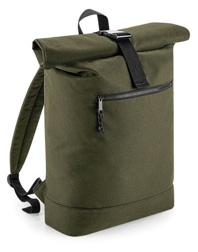 Bagbase BG286 Recycled Roll-Top Backpack - Military Green
