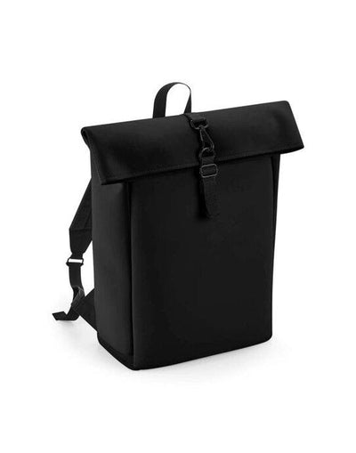 Bagbase BG335 Matte PU Roll Top Backpack - Black