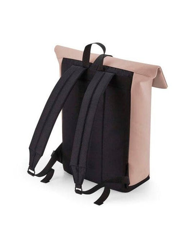 Bagbase BG335 Matte PU Roll Top Backpack - Nude Pink