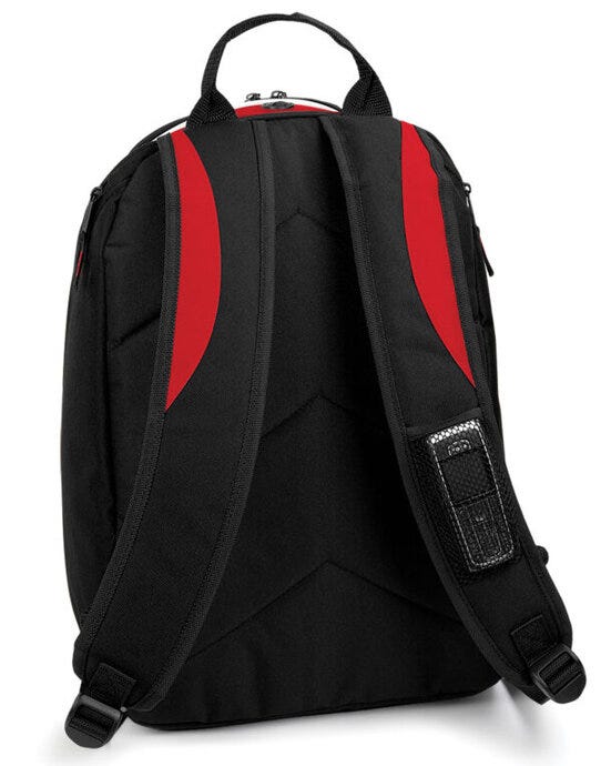 Bagbase BG571 Teamwear Backpack - Black/Classic Red/White