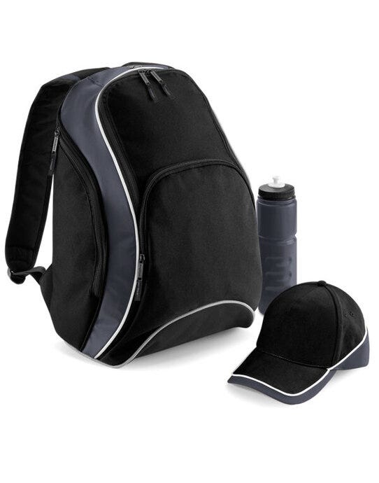 Bagbase BG571 Teamwear Backpack - Black/Grey/White