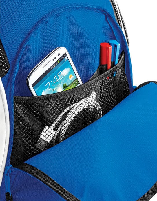 Bagbase BG571 Teamwear Backpack - Bright Royal/Black/White