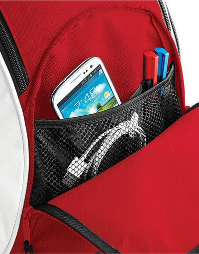 Bagbase BG571 Teamwear Backpack - Classic Red/Black/White