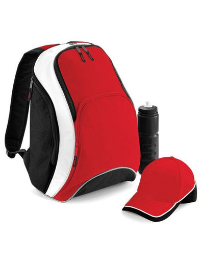 Bagbase BG571 Teamwear Backpack - Classic Red/Black/White