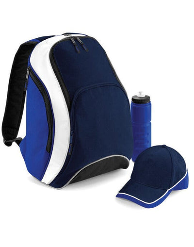 Bagbase BG571 Teamwear Backpack - French Navy/Bright Royal/White