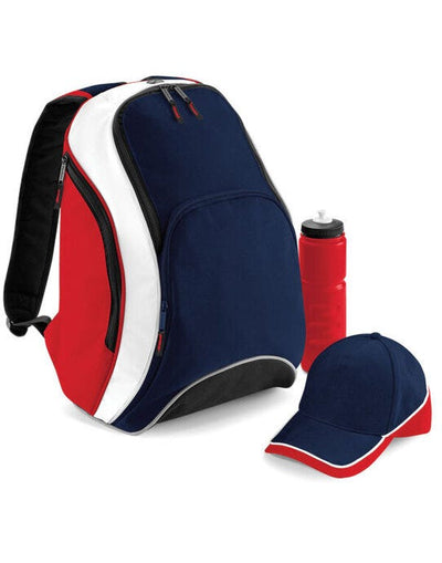 Bagbase BG571 Teamwear Backpack - F Navy/Classic Red/White