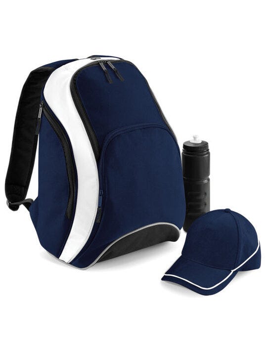 Bagbase BG571 Teamwear Backpack - French Navy/White