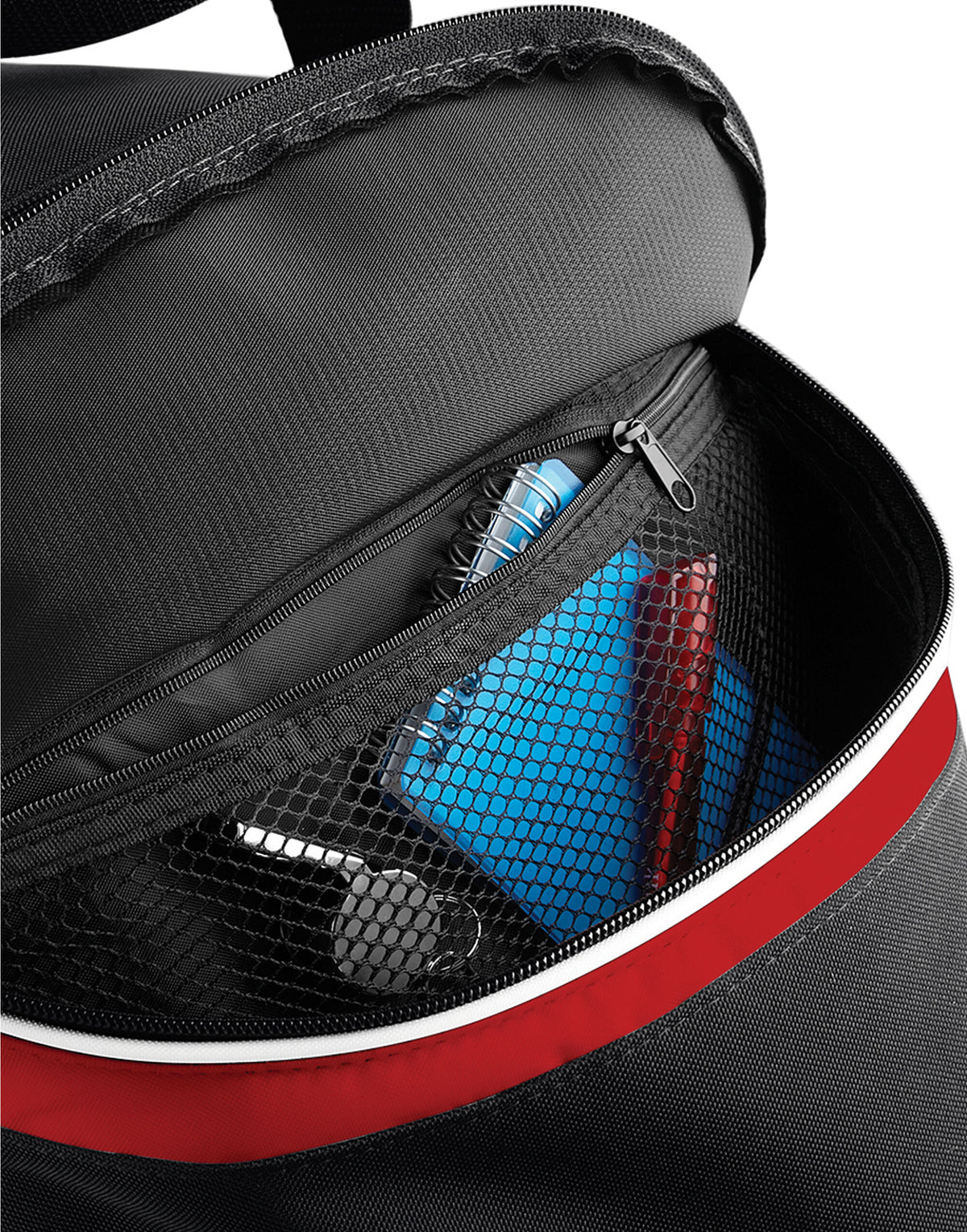 Bagbase BG572 Teamwear Holdall - Black/Classic Red/White