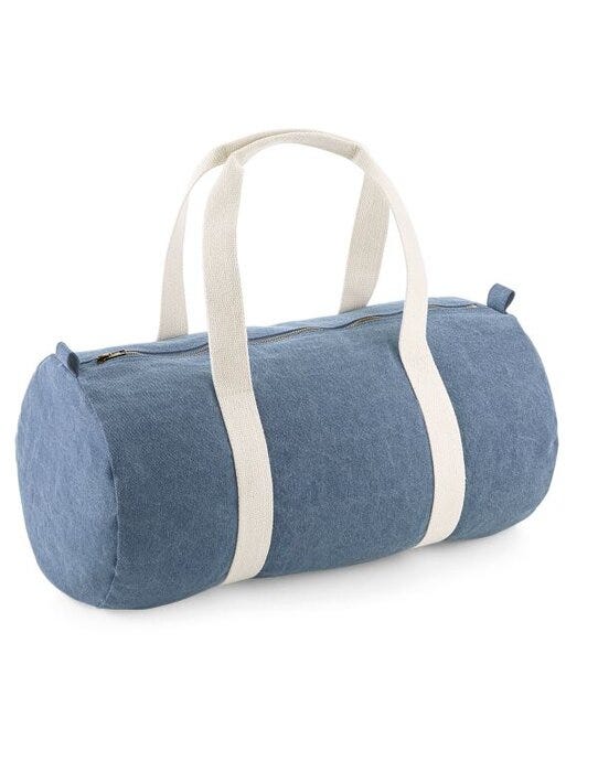 Bagbase BG646 Denim Barrel Bag - Light Denim