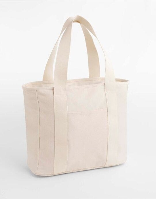 Bagbase BG675 Edit Canvas Tote - Natural/ Natural