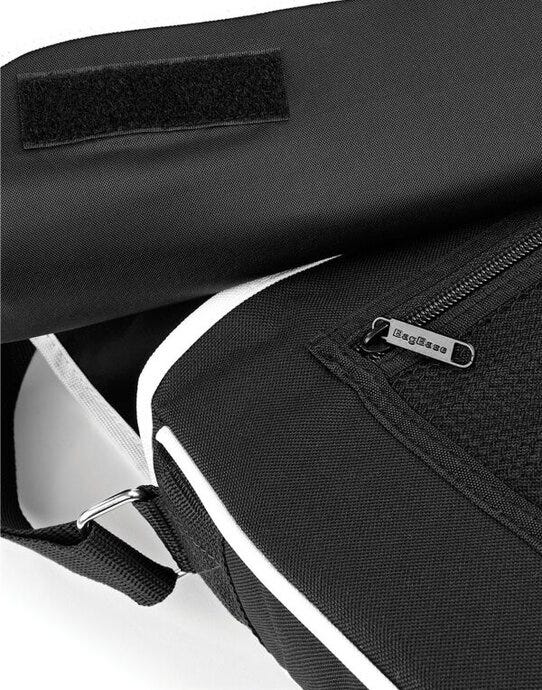 Bagbase BG71 Retro Messenger - Black/White