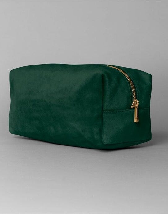 Bagbase BG716 Velvet Toiletry/Accessory Case - Dark Emerald