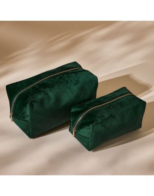 Bagbase BG716 Velvet Toiletry/Accessory Case - Dark Emerald