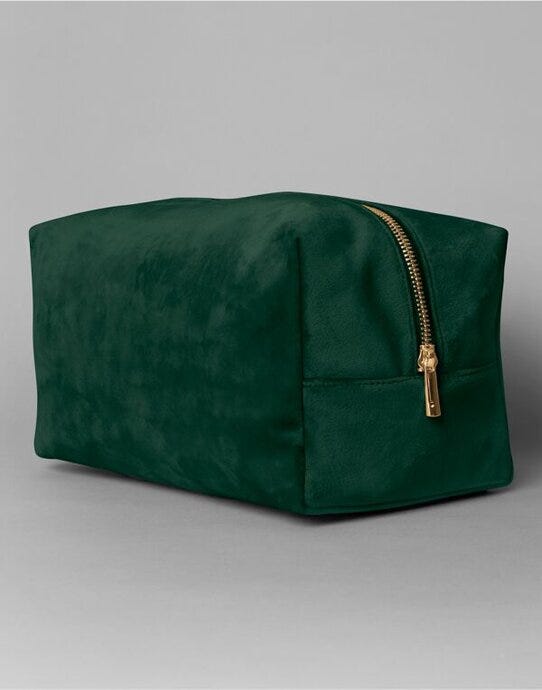 Bagbase BG716 Velvet Toiletry/Accessory Case - Dark Emerald