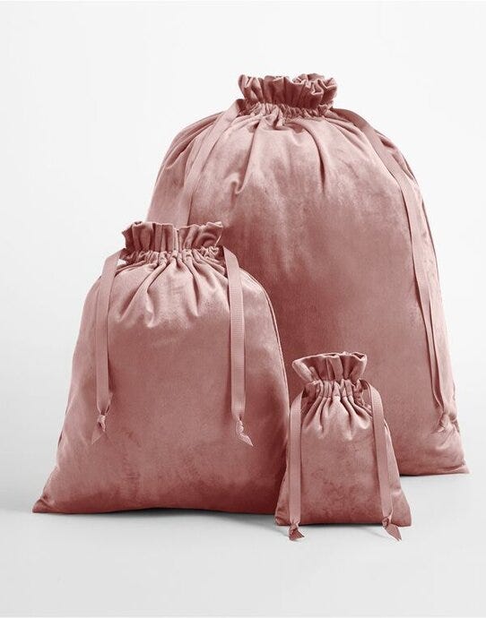 Bagbase BG718 Velvet Gift Bag - Rose Quartz