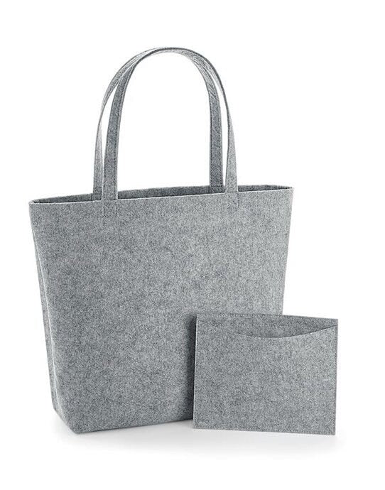 Bagbase BG721 Felt Shopper - Grey Melange