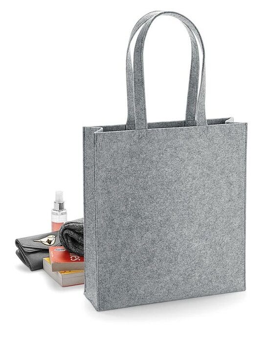 Bagbase BG723 Felt Tote Bag - Grey Melange