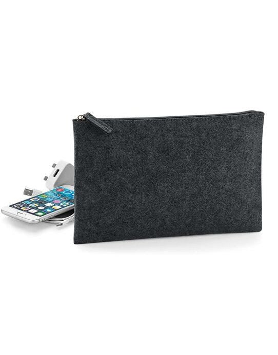 Bagbase BG725 Felt Accessory Pouch - Charcoal Melange