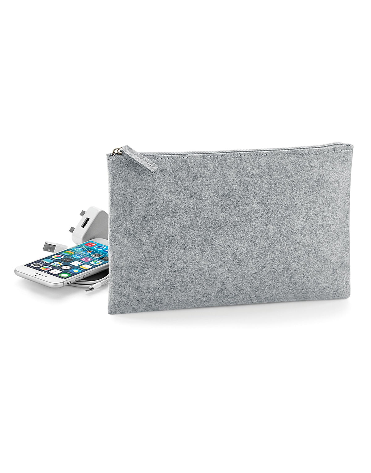 Bagbase BG725 Felt Accessory Pouch - Grey Melange