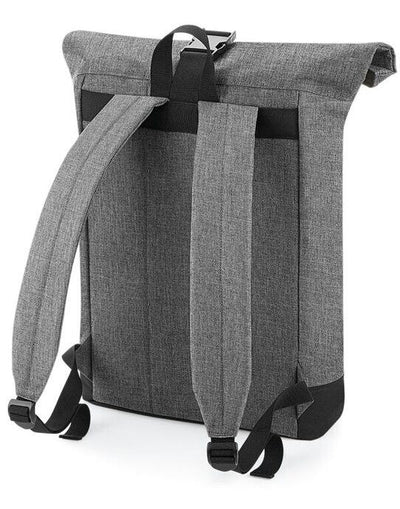 Bagbase BG855 Roll-Top Backpack - Grey Marl/Black