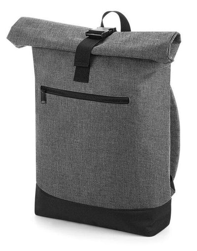 Bagbase BG855 Roll-Top Backpack - Grey Marl/Black
