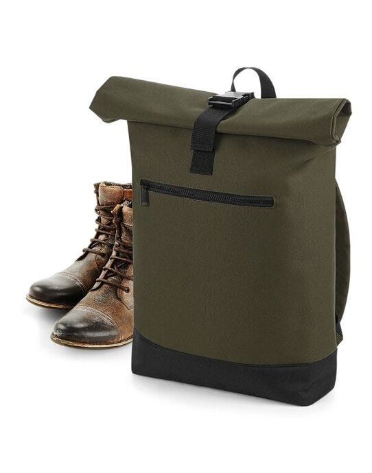 Bagbase BG855 Roll-Top Backpack - Military Green