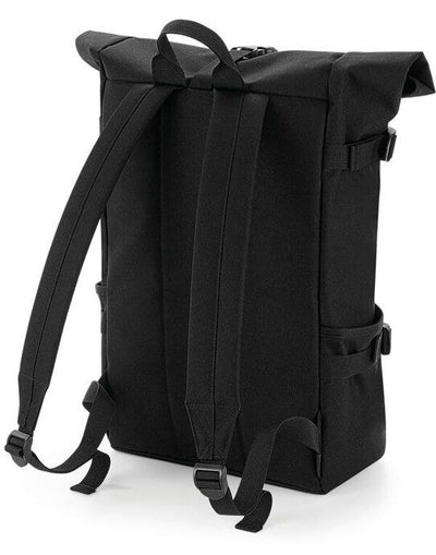 Bagbase BG858 Block Roll-Top Backpack - Black/Black