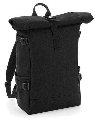 Bagbase BG858 Block Roll-Top Backpack - Black/Black