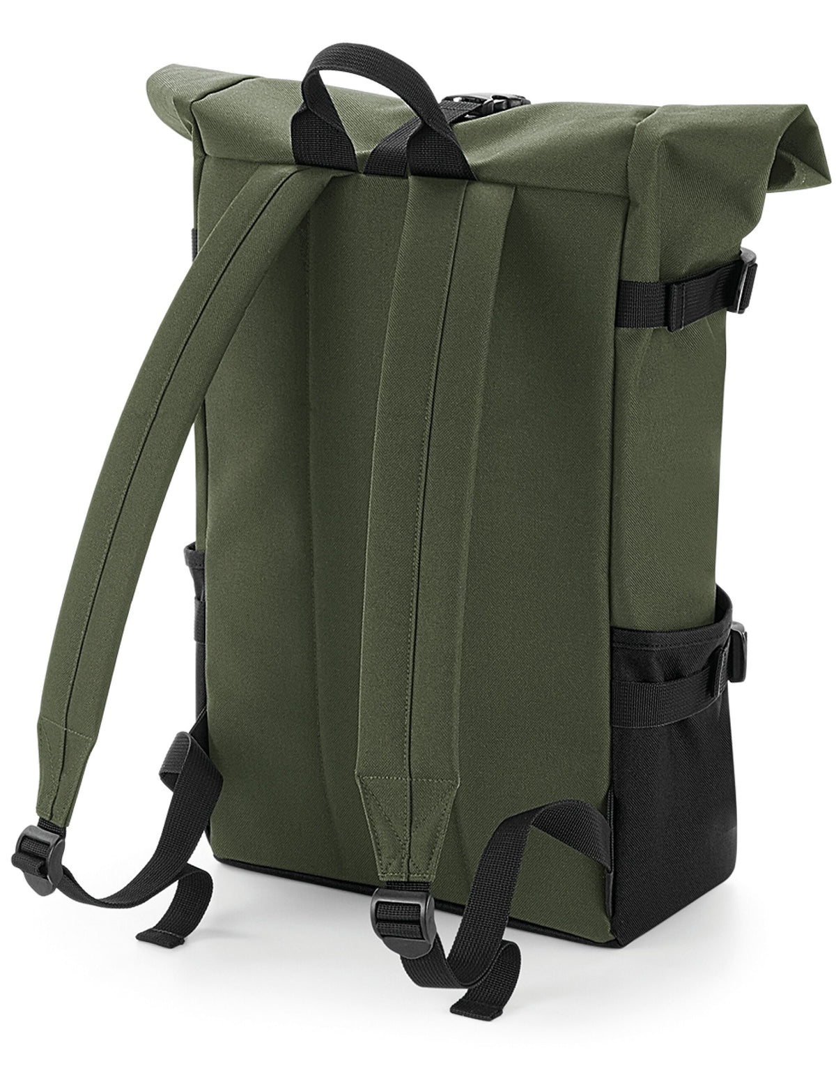 Bagbase BG858 Block Roll-Top Backpack - Olive/Black