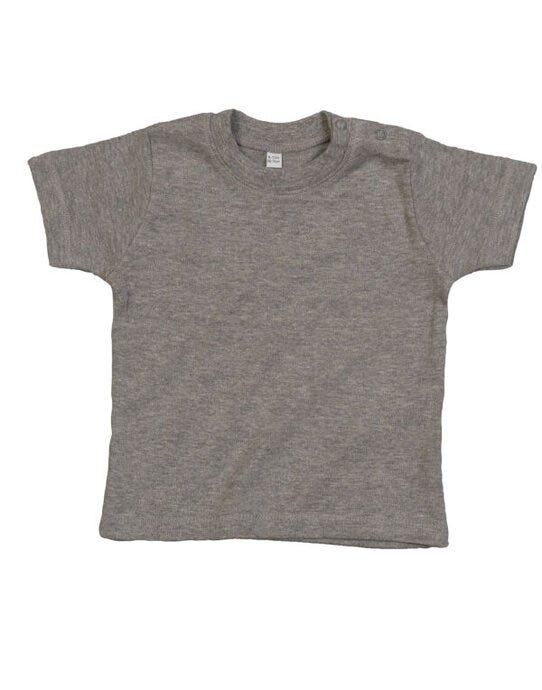 Babybugz BZ02 Baby T - Organic Heather Grey Melange