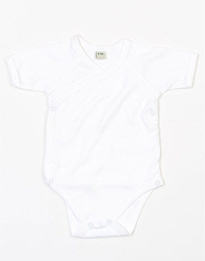 Babybugz BZ05TLC Baby Organic Kimono Bodysuit - White