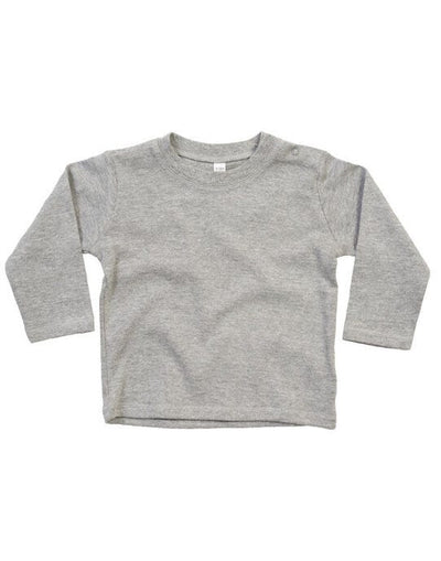 Babybugz BZ11 Baby Long Sleeve T - Heather Grey Melange