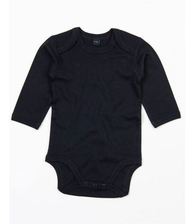 Babybugz BZ30 Black plain Long Sleeve Baby Bodysuit
