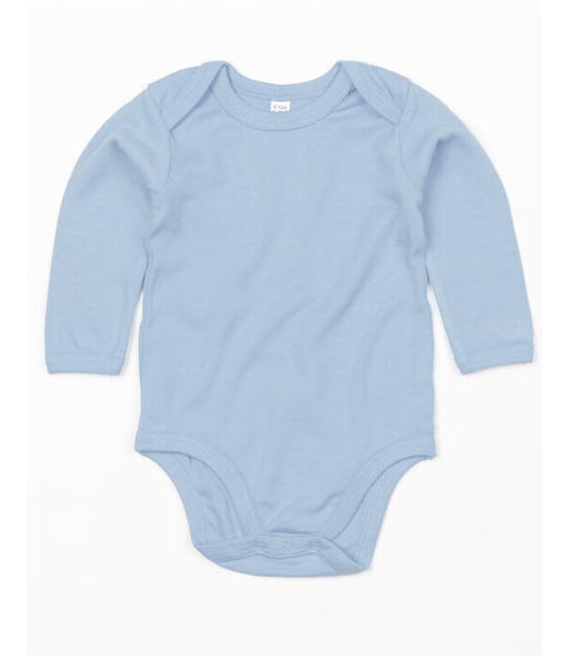 Babybugz BZ30 Dusty Blue plain Long Sleeve Baby Bodysuit