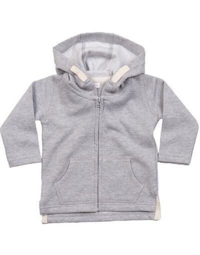 Babybugz BZ32 Baby Hoodie - Heather Grey Melange