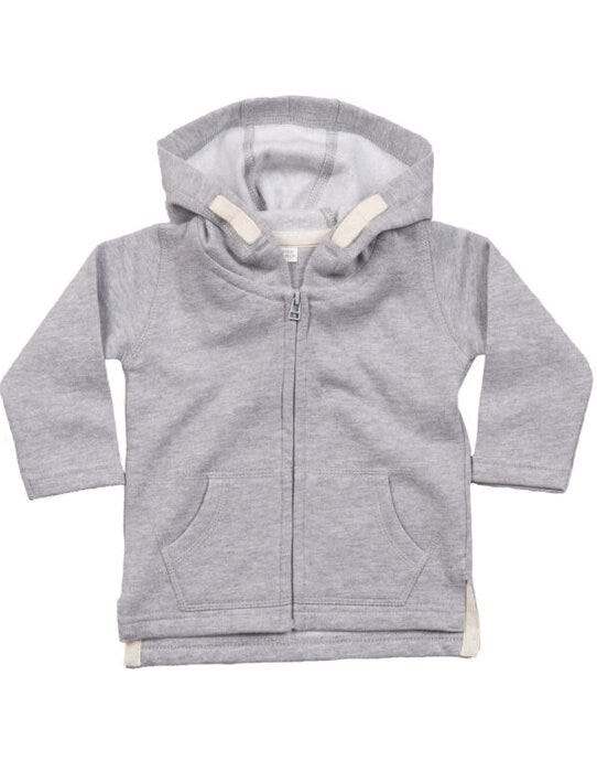 Babybugz BZ32 Baby Hoodie - Heather Grey Melange