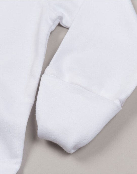 Babybugz BZ35 Organic Sleepsuit with Mitts - White