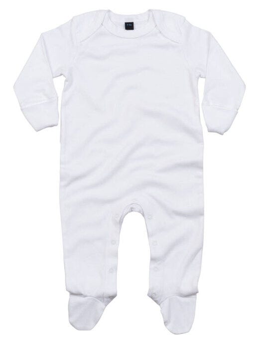 Babybugz BZ35 Organic Sleepsuit with Mitts - White