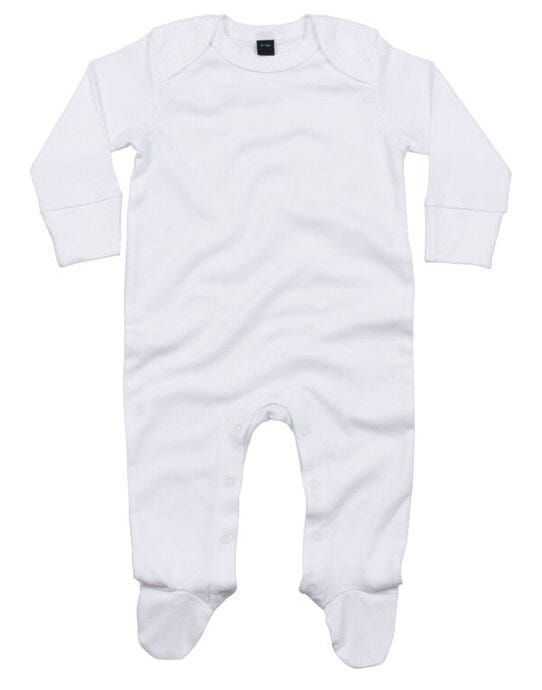 Babybugz BZ35 Organic Sleepsuit with Mitts - White