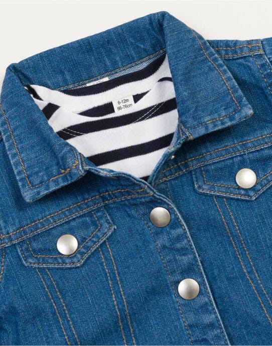 Babybugz BZ53 Baby Rocks Denim Jacket - Denim Blue
