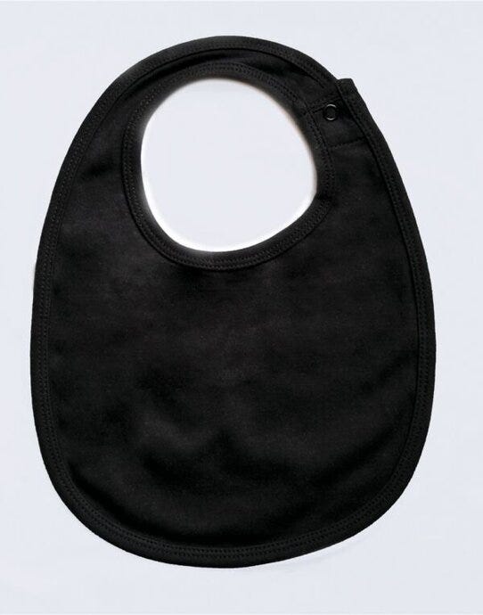Babybugz BZ59 Baby Single Layer Bib - Black