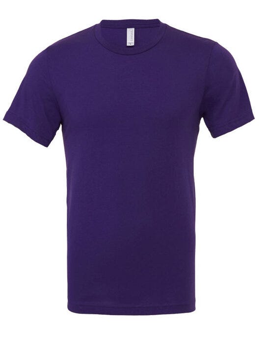 Bella + Canvas CA3001 Canvas Unisex Jersey Short Sleeve Tee - Team Purple