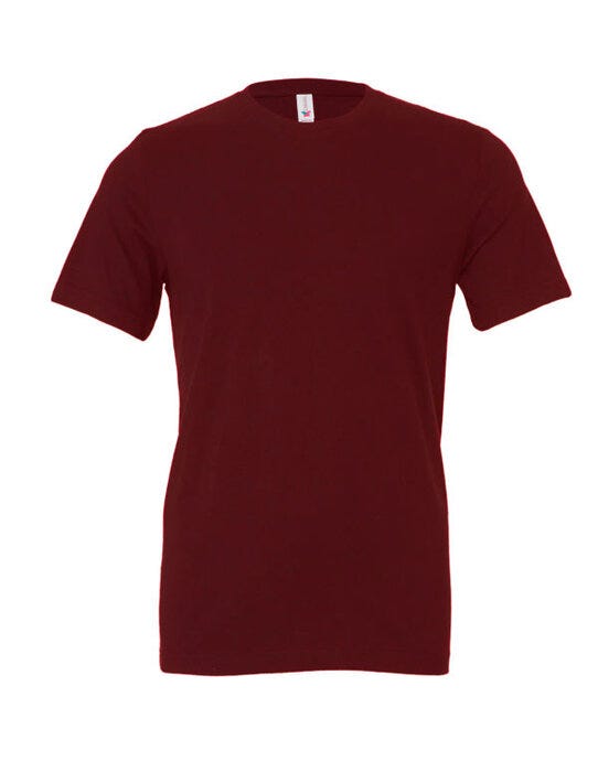 Bella + Canvas CA3001 Canvas Unisex Jersey Short Sleeve Tee - Maroon