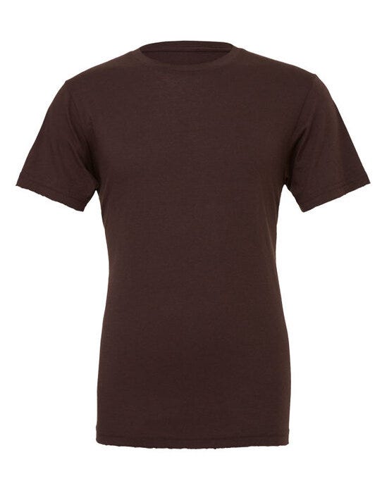 Bella + Canvas CA3001 Canvas Unisex Jersey Short Sleeve Tee - Brown