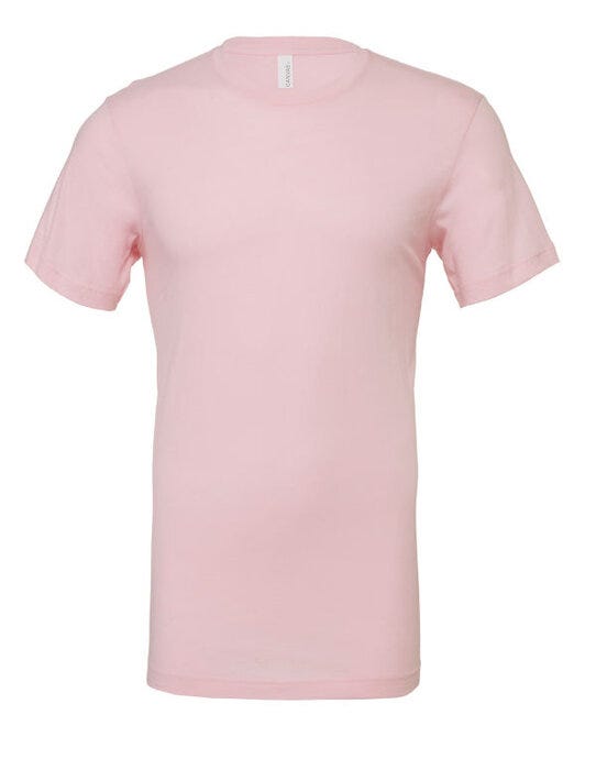Bella + Canvas CA3001 Canvas Unisex Jersey Short Sleeve Tee - Soft Pink