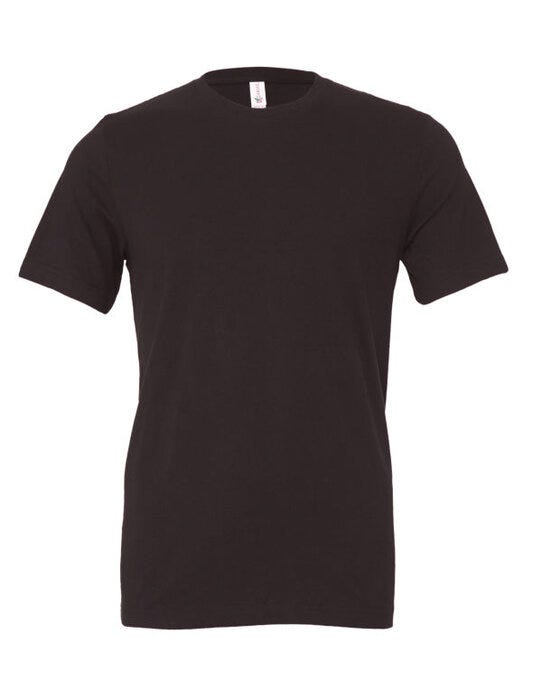 Bella + Canvas CA3001 Canvas Unisex Jersey Short Sleeve Tee - Dark Grey