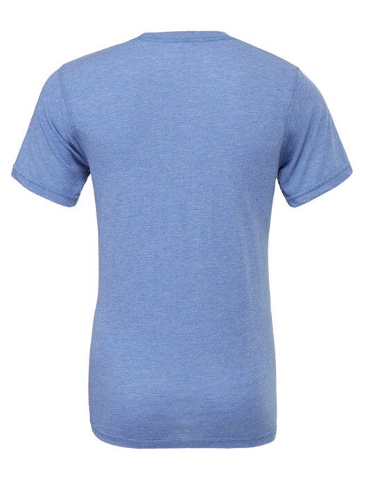 Bella + Canvas CA3413 Canvas Unisex Tri-blend S/Sleeve Tee - Blue Triblend